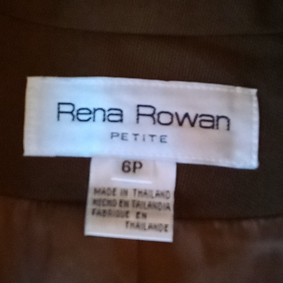 Rena Rowan petite 2 pc brown suit 100% pure new wool size 6P - Picture 5 of 7